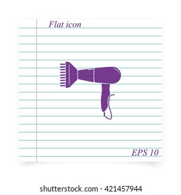 Hairdryer sign icon. Hair drying symbol. 