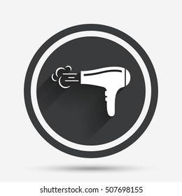 Hairdryer sign icon. Hair drying symbol.