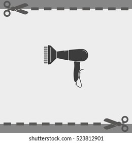 Hairdryer sign icon. Hair drying symbol. 