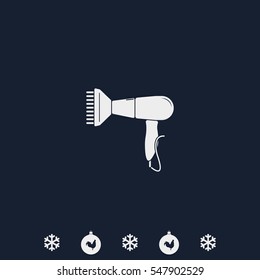 Hairdryer sign icon. Hair drying symbol. 