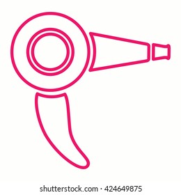hairdryer styling pink icon