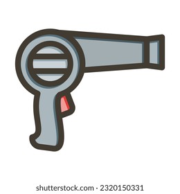 Hairdryer Thick Line Filled Colors For Personal And Commercial Use.
