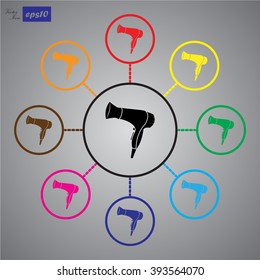 hairdryer Vector Icon.
