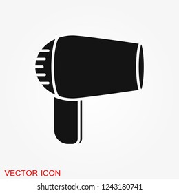 Hairdryer vector icon. Hair drying symbol, modern UI website symbol
