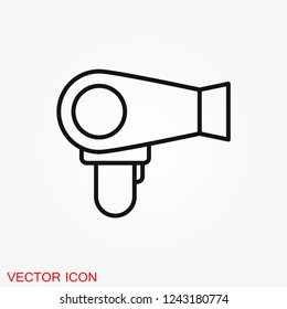 Hairdryer vector icon. Hair drying symbol, modern UI website symbol