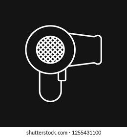 Hairdryer vector icon. Hair drying symbol, modern UI website symbol