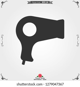 Hairdryer vector icon. Hair drying symbol, modern UI website symbol