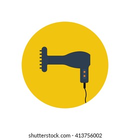 Hairdryer vector illustration. Hair styling tool. Hairdryer icon