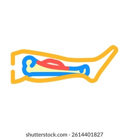 hairline fracture color icon vector. hairline fracture sign. isolated symbol illustration