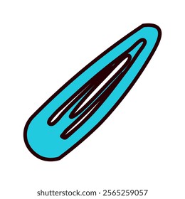 Hairpin, 90s retro isolated vector element	