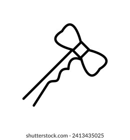 Hairpin Vector Line Icon Design