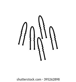 hairpins black icon 