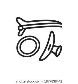 Hairpins black line icon. Hairstyle item. Hairdresser services