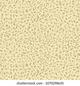 Hairs on the skin or bristles. Seamless pattern with drops or strokes. Teardrop shaped figures are randomly arranged on a light background.