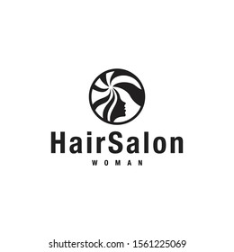 HairSalon logo design concept in modern style