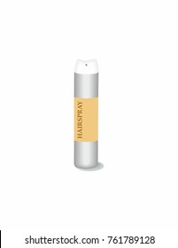 Hairspray on a white background