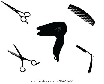 hairstyle accessories vector silhouette