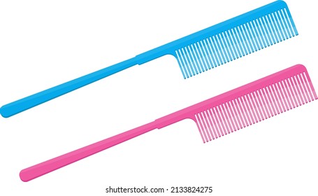 Hairstyle combs, illustration, vector on a white background.