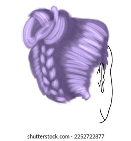 Hairstyle drawn in vector graphics