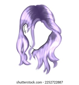 Hairstyle drawn in vector graphics
