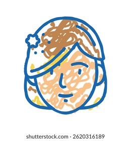 hairstyle fashion doodle icon sketch vector. hairstyle fashion sign. isolated symbol illustration
