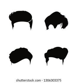 hairstyle glyph icon, modern concept, editable content, simple style