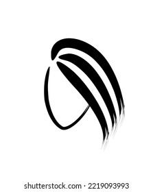 hairstyle icon. beauty salon logo. brush vector illustration. silhouette face girl. woman avatar