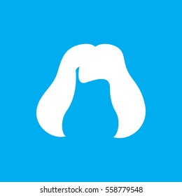 hairstyle icon illustration isolated vector