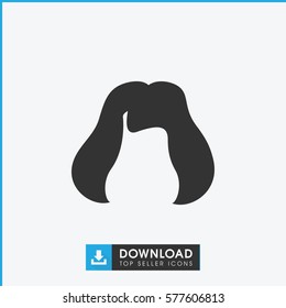 hairstyle icon illustration isolated vector