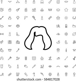 hairstyle icon illustration isolated vector. Beauty icons set.
