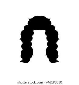 hairstyle icon illustration isolated vector sign symbol