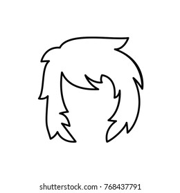 hairstyle icon illustration isolated vector