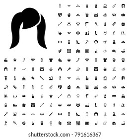 Hairstyle icon illustration isolated vector. editable beauty icons vector set.