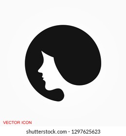 Hairstyle icon. Premium quality graphic design. logo, illustration, vector sign symbol for design