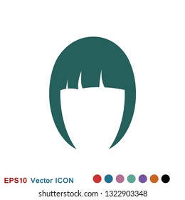 Hairstyle icon. Premium quality graphic design. logo, illustration, vector sign symbol for design