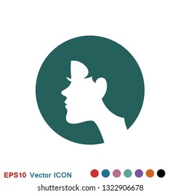 Hairstyle icon. Premium quality graphic design. logo, illustration, vector sign symbol for design