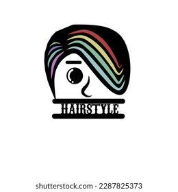 A hairstyle logo with a classic and simple 
