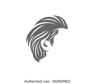 Hairstyle logo design vector template, Hair salon and beauty studio illustration