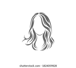 Hairstyle logo design vector template, Hair salon and beauty studio illustration