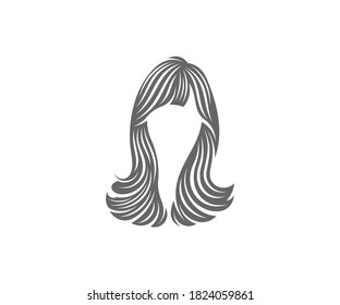 Modelo vectorial de diseño de logotipo de estilo de pelo, Hair salon e ilustración de estudio de belleza