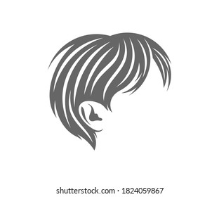 Hairstyle logo design vector template, Hair salon and beauty studio illustration