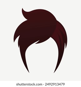 hairstyle for men .in white background.black hair.art and illustrator.young.vector.youth.