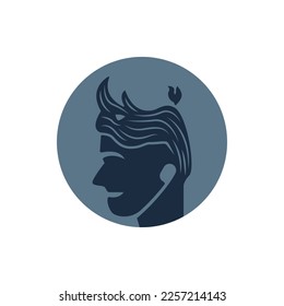 Hairstyle rhino logo. Simple, modern, unique.