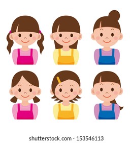 Hairstyle set of women