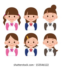 Hairstyle set of women