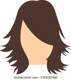 hairstyle simple clip art vector illustration