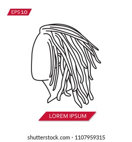 hairstyle vector icon symbol