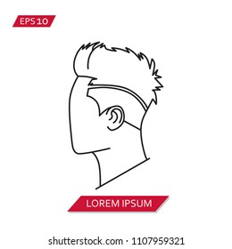 hairstyle vector icon symbol