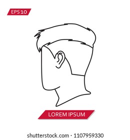 hairstyle vector icon symbol