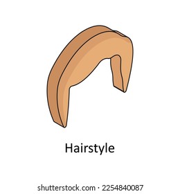 Hairstyle Vector Isometric Filled Outline icon for your digital or print projects.